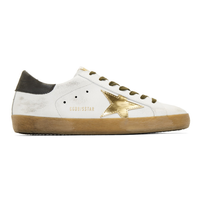 Photo: Golden Goose White and Gold Superstar Sneakers