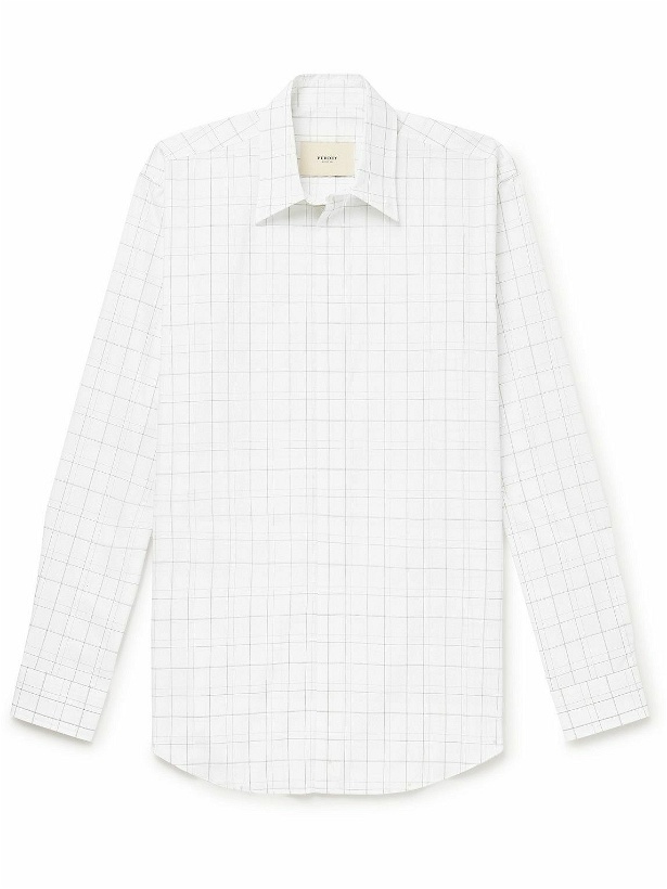 Photo: Purdey - Checked Cotton-Poplin Shirt - White