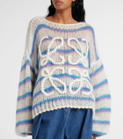 Loewe Anagram striped wool-blend sweater