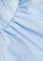 Sister Jane Feria Tiered Taffeta Midi Dress Blue