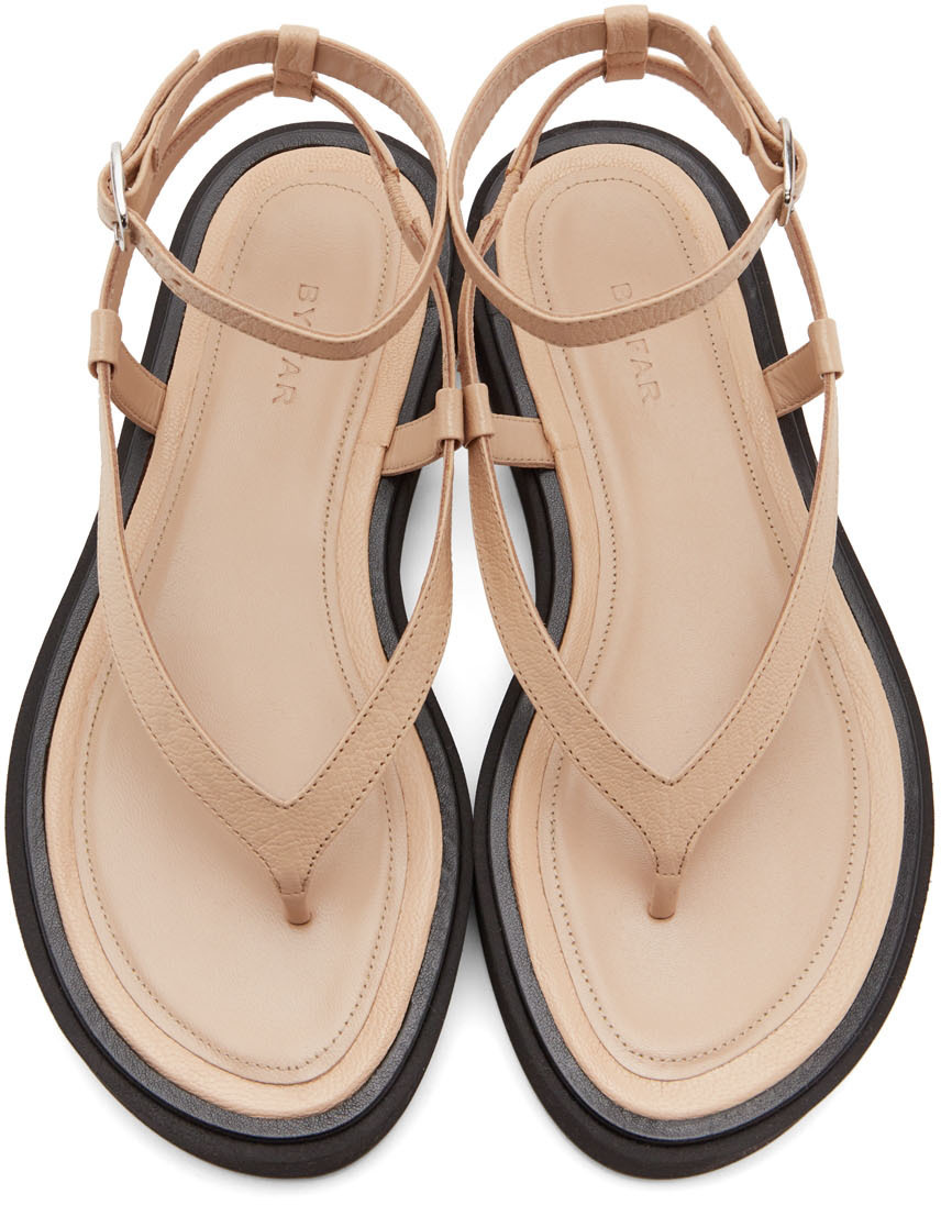 BY FAR Beige Cece Sandals