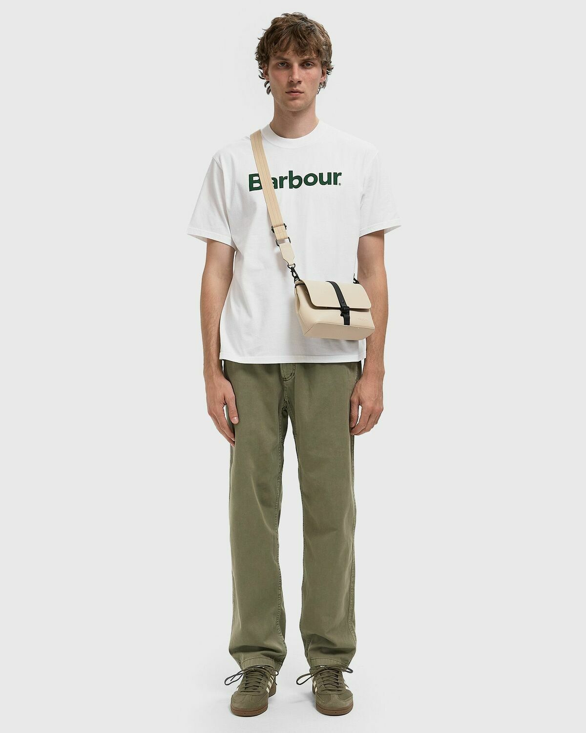 Barbour OS Pensford Tee White Mens Shortsleefe