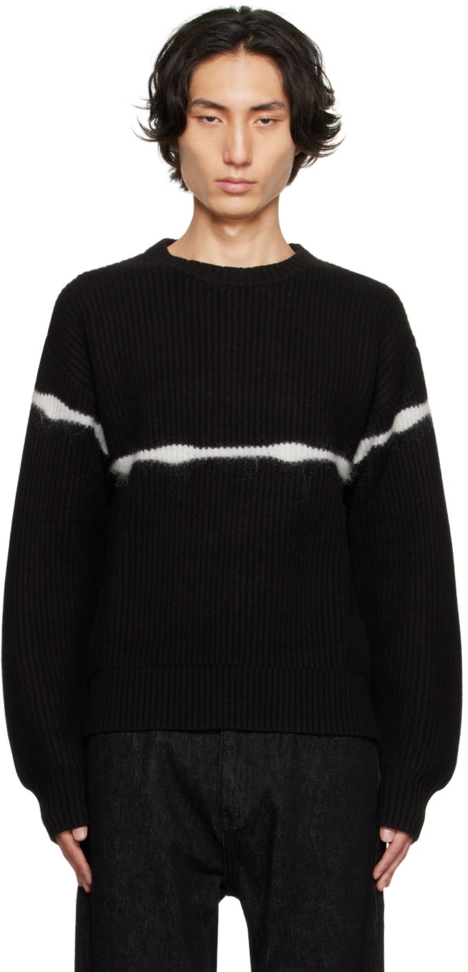WYNN HAMLYN Black Fishermans Sweater