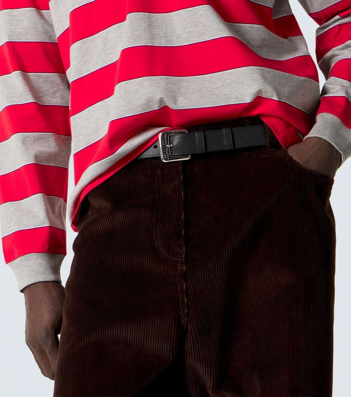 Miu Miu Logo leather belt