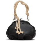 Ys Black Linen Clasp Bag