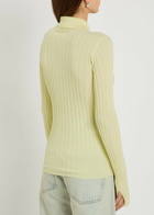 Calvin Klein Amber Ribbed Wool Polo top Yellow Light