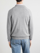Lardini - Wool and Cashmere-Blend Polo Shirt - Gray