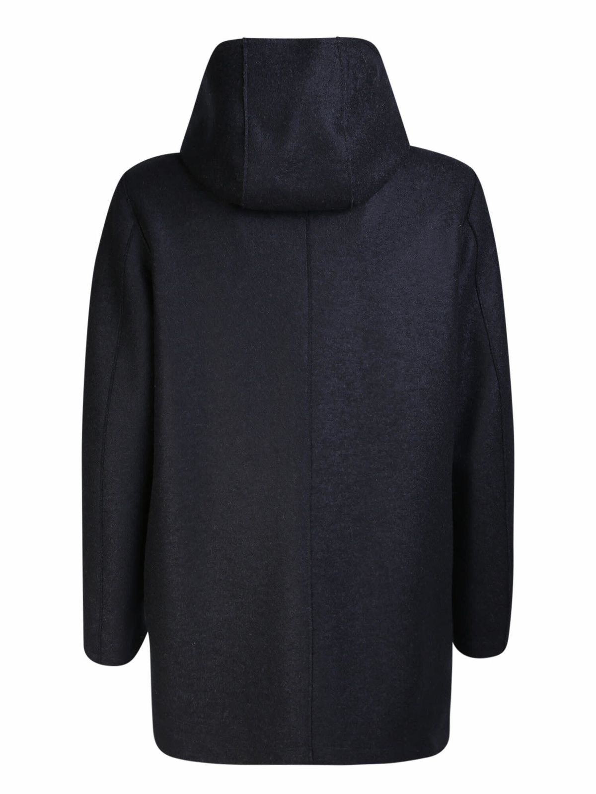 Harris Wharf London Wool Hooded Coat Blue