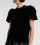 Noir Kei Ninomiya Ruffled velvet T-shirt