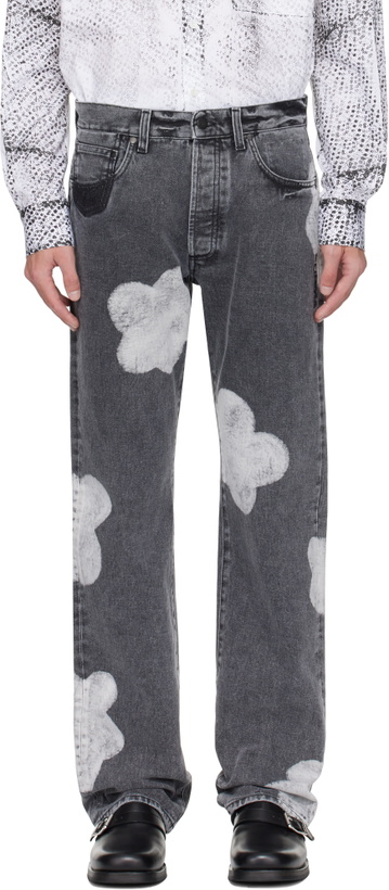 Photo: FORMA Gray Bleached Flower Jeans