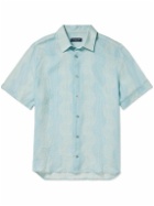 Frescobol Carioca - Castro Printed Linen Shirt - Blue