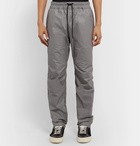 John Elliott - Tomba Slim-Fit Waxed-Cotton Drawstring Trousers - Gray