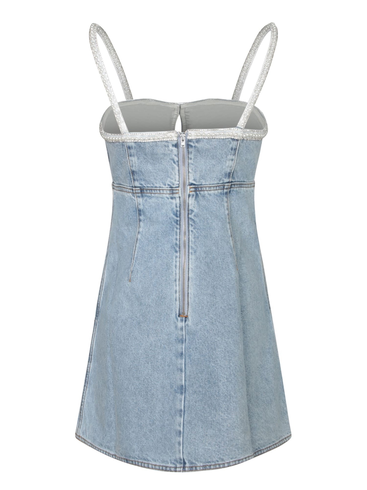 slim fit dress slacks Self-Portrait Denim Mini Dress