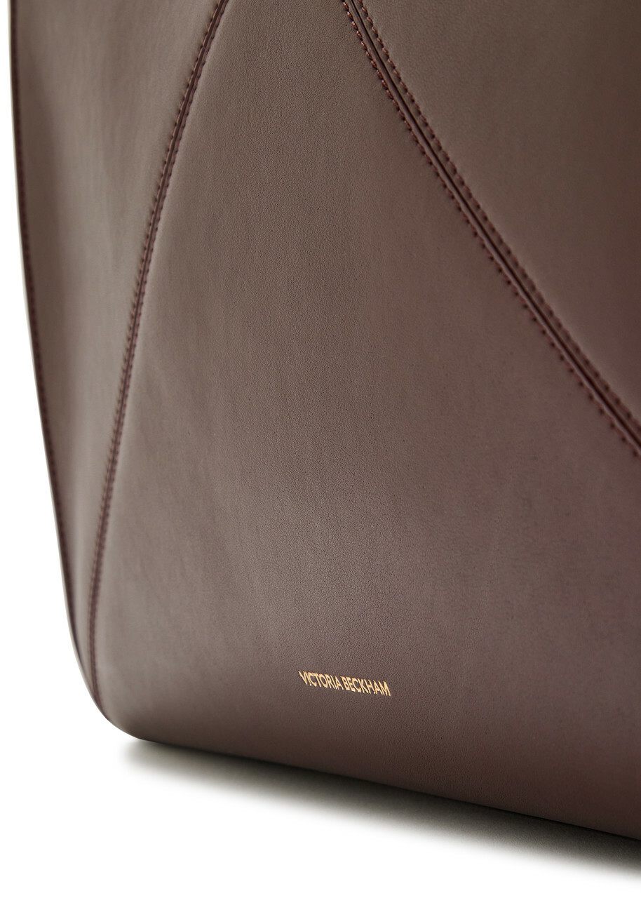 Victoria Beckham Victoria Panelled Smoothed Leather Tote - Burgundy - One Size