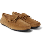 TOD'S - City Gommino Suede Driving Shoes - Neutrals