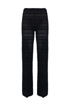 TwinSet Perforated Viscose Knit Trousers
