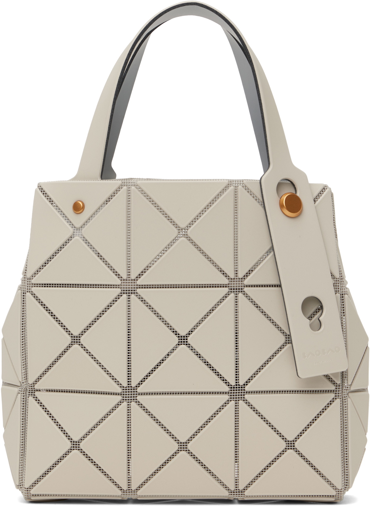 BAO BAO ISSEY MIYAKE Beige Carat Small Tote Bao Bao Issey Miyake