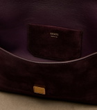Khaite Audrey suede clutch