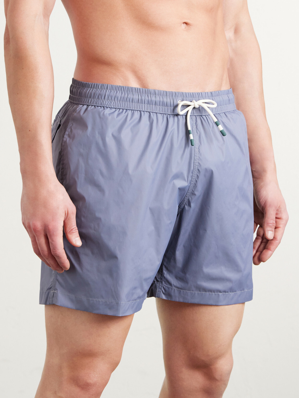 Hartford - Straight-Leg Mid-Length Recycled Swim Shorts - Gray