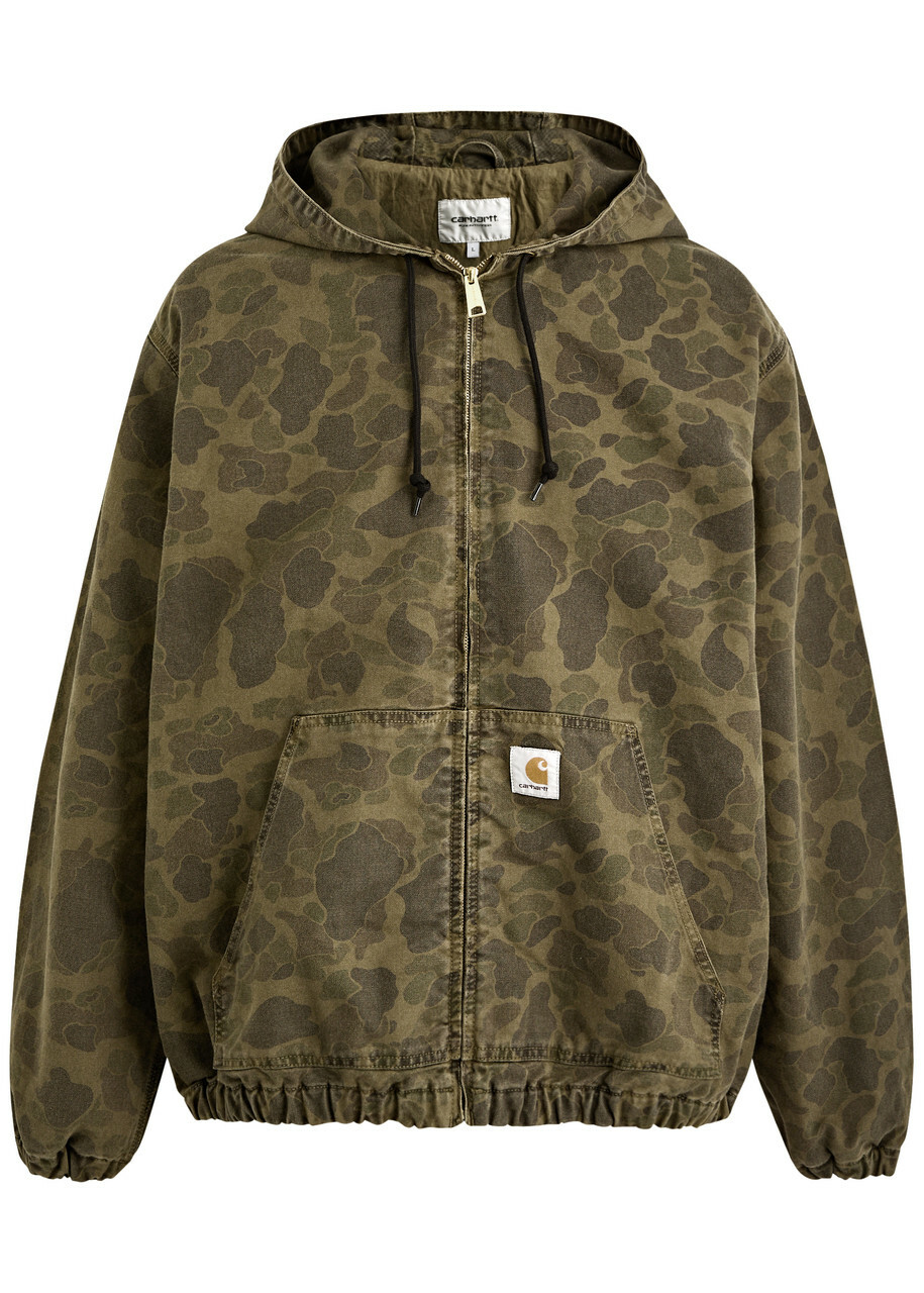 Carhartt Wip Duck Active Camouflage-print Canvas Jacket Green