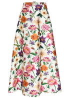 Borgo DE Nor Bellamy Floral-print Taffeta Maxi Skirt Multicoloured
