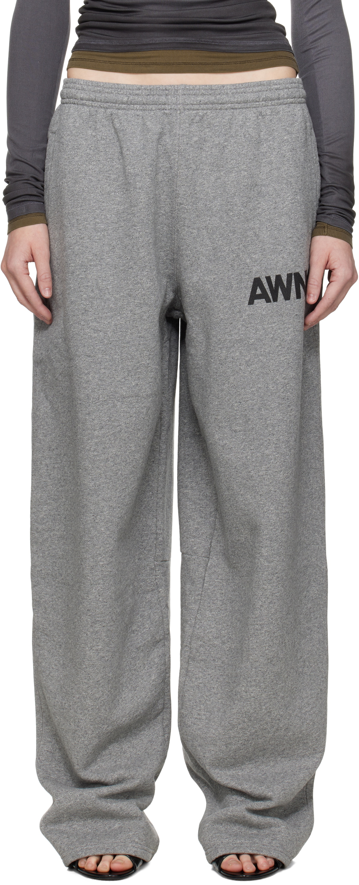 alexanderwang.t Gray Logo-Detailed Oversize Sweatpants