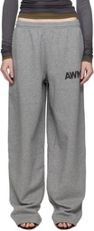 alexanderwang.t Gray Logo-Detailed Oversize Sweatpants
