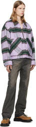 We11done Purple Check Pattern Jacket