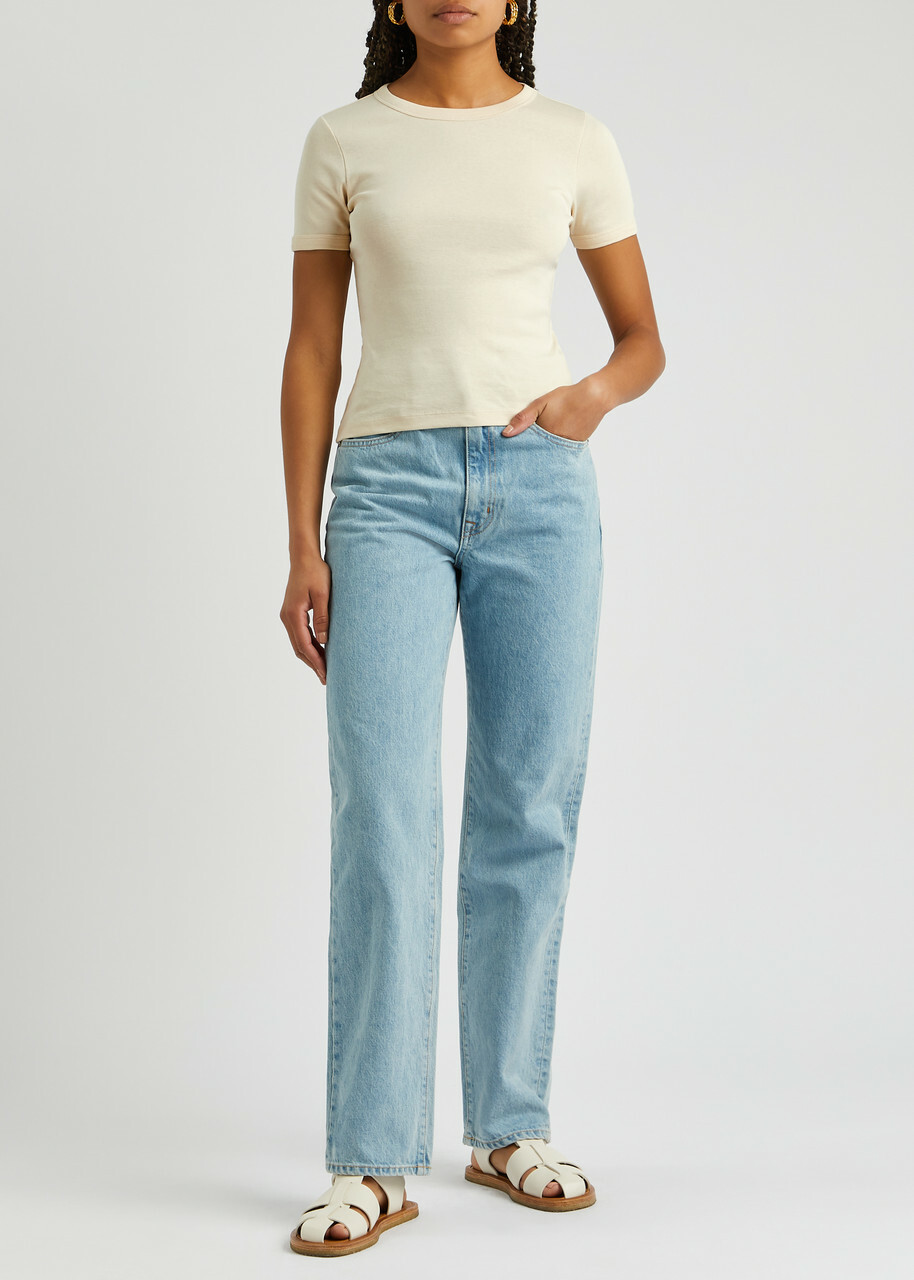 Flore Flore Car Cotton T-shirt Cream