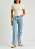 Flore Flore Car Cotton T-shirt Cream