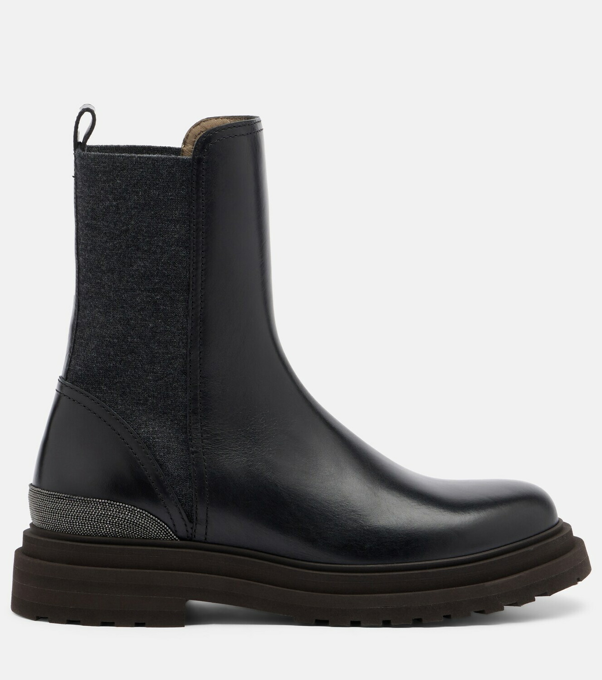 Brunello Cucinelli Monili leather Chelsea boots