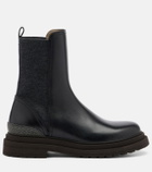 Brunello Cucinelli Monili leather Chelsea boots