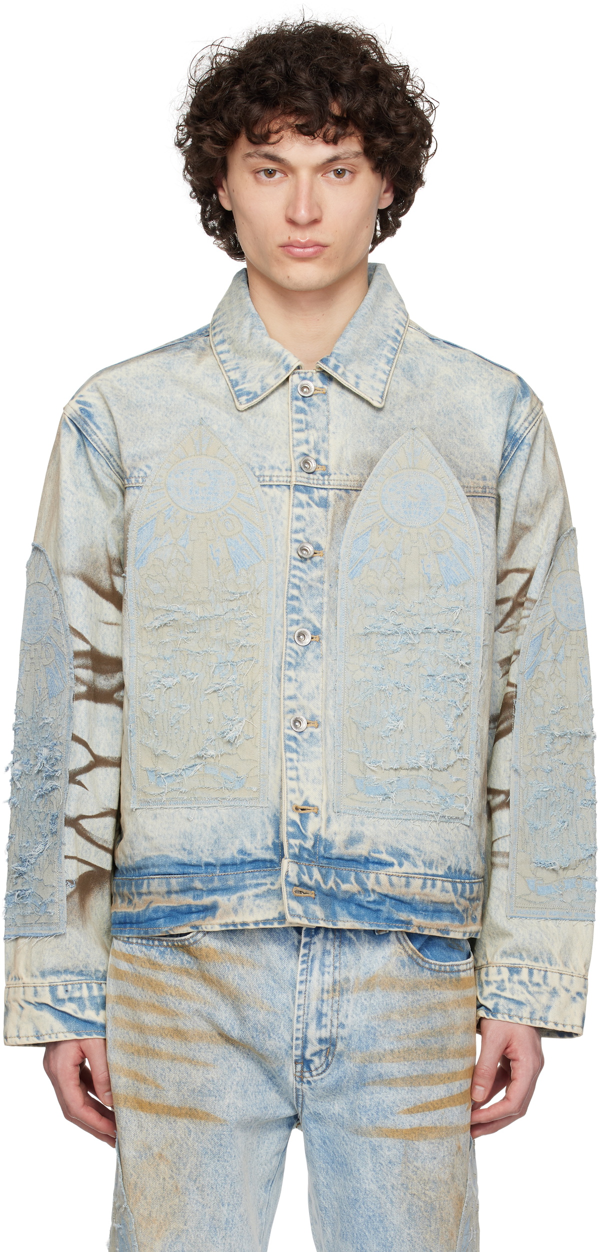 Midnight Studios Indigo Guess Edition Denim Tactical Jacket Midnight Studios Indigo Guess Edition Denim Tactical Jacket