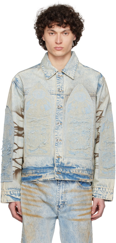 Photo: Who Decides War Blue Signature Mechanic Trucker Denim Jacket