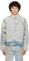 Who Decides War Blue Signature Mechanic Trucker Denim Jacket
