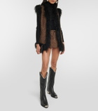Dodo Bar Or Alice leopard-print leather vest
