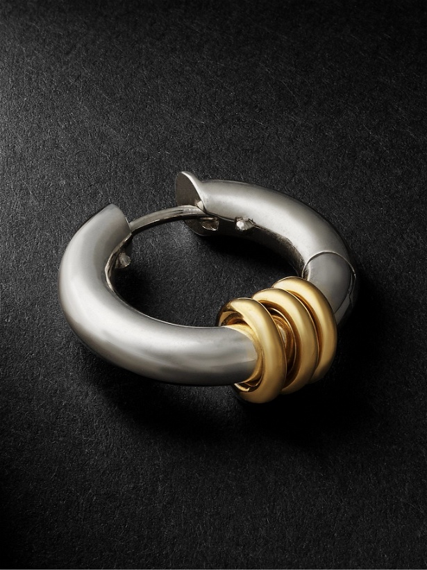 Photo: Spinelli Kilcollin - Silver and Gold Single Hoop Earring