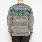 Jamieson's of Shetland Men's Nordic Fair Isle Crew Knit in Grey