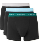 CALVIN KLEIN UNDERWEAR - Three-Pack Stretch-Cotton Boxer Briefs - Black
