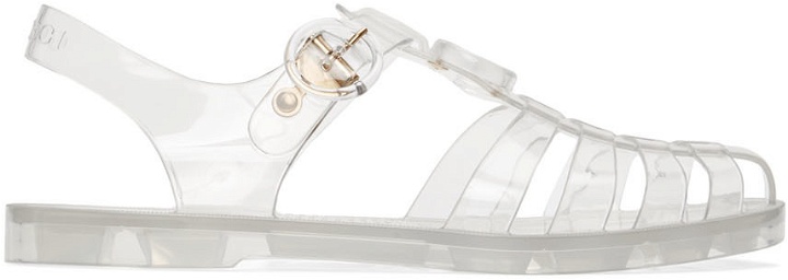 Photo: Gucci Transparent Double G Sandals