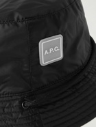 A.P.C. - Tyler Logo-Appliquéd Shell Bucket Hat - Black