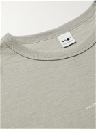 NN07 - Jerome Logo-Print Slub Cotton-Jersey Sweatshirt - Gray