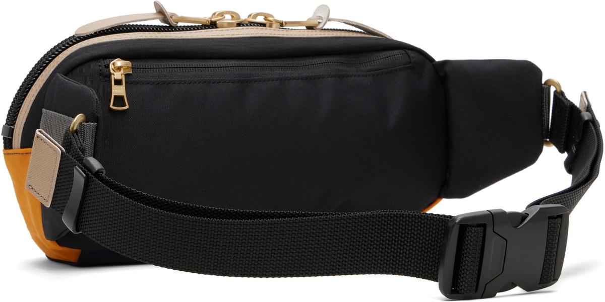 master-piece Black Link Waist Belt Bag