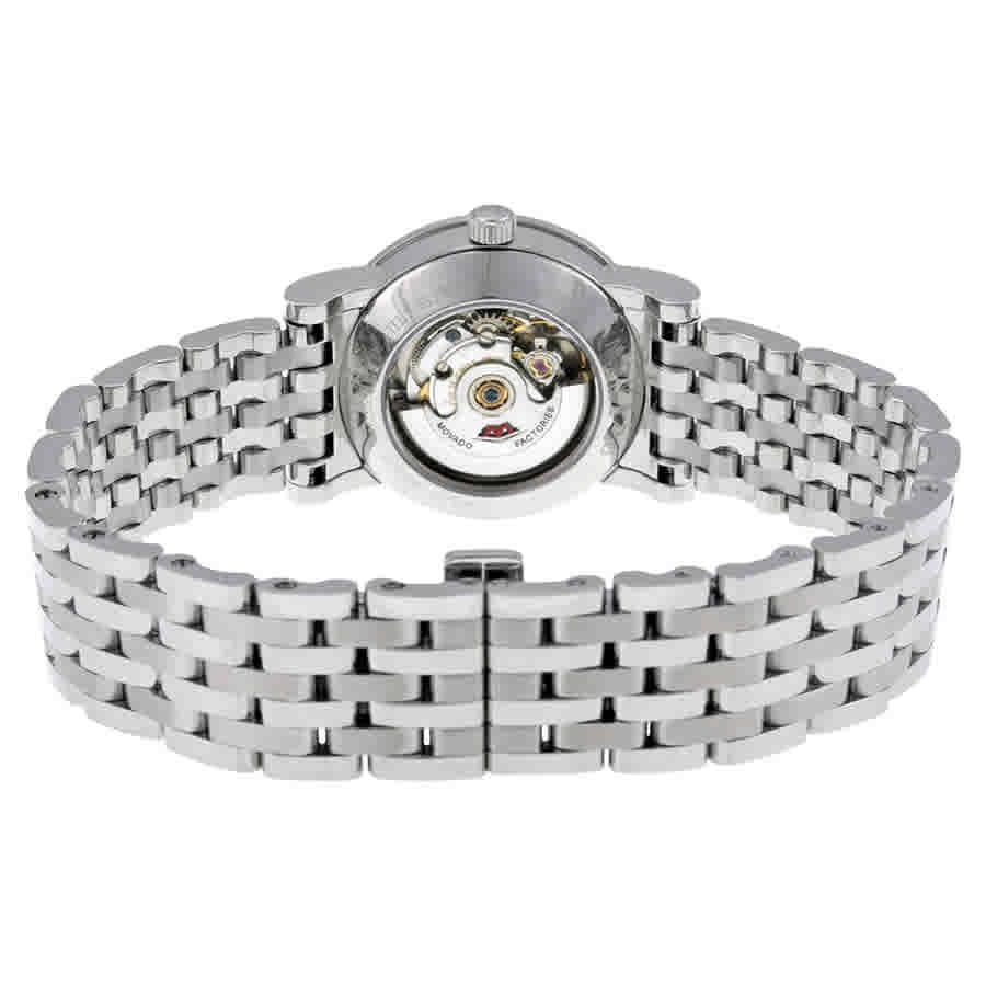 Movado Red Label Black Dial Stainless Steel Ladies Watch 0606107