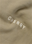 Cherry Los Angeles - Straight-Leg Logo-Embroidered Cotton-Jersey Sweatpants - Green