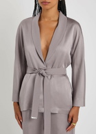 Herno Belted Satin Blazer Light Pink