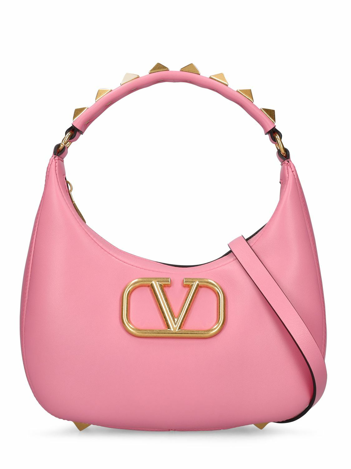 VALENTINO GARAVANI - Stud Sign Hobo Leather Bag Valentino