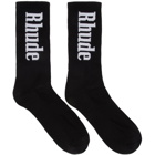 Rhude Black Logo Socks