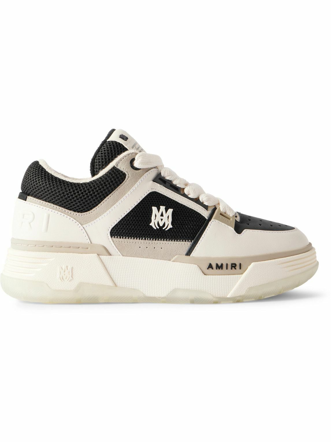 AMIRI - MA-1 Suede-Trimmed Mesh and Leather Sneakers - Black