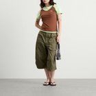 Adidas Women's Vintage T-Shirt in Preloved Brown/Semi Green Spark